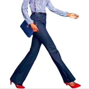 Talbots Navy Wide-Leg Dress Pants, posh denim look